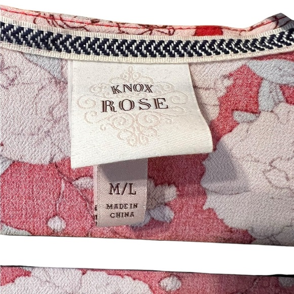 🟠Knox Rose Red Floral Kimono M/L - Picture 4 of 5